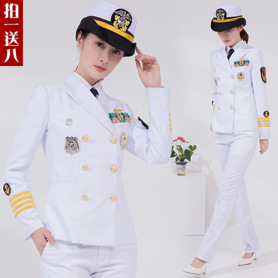 海军制服套装女水手服海军军装白制服仪仗队海员服婚纱礼服演出服