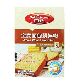  【买5送1包邮】 安琪百钻全麦面包预拌粉 高筋面粉 面包粉 350g