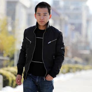  JackJones/杰克琼斯正品 男式黑色暗格拉链立领夹克21015 现货