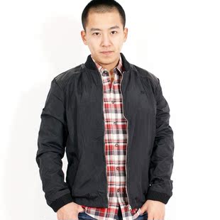 JackJones/杰克琼斯正品 男式外套黑色立领字母LOGO夹克21021
