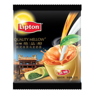  正品 立顿/lipton 绝品醇奶茶 台式冻顶乌龙1袋装*6 原价9.5