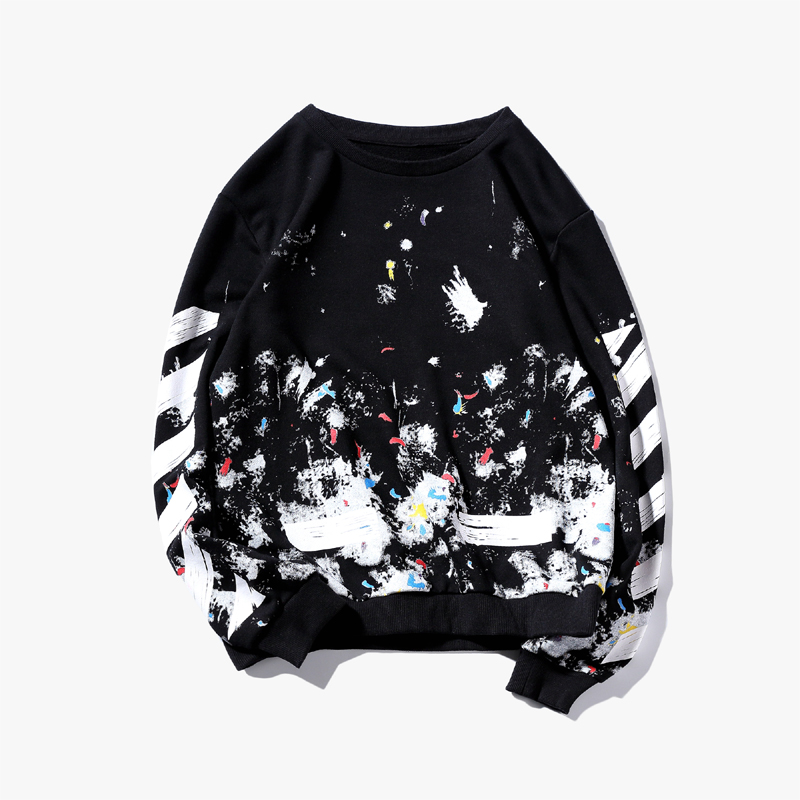 2019 Spring New products man T-shirts Sweater Hip hop Graffiti printing Sweater enlarge Add fertilizer fat people coatin the Men's clothing, Sweater category - from Buy2taobao.com to provide professional Taobao agent buy service