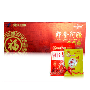  山东福牌即食阿胶 礼盒精装  阿胶块制 240g 正品 1送2 包邮