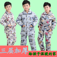 儿童<em>睡衣男孩加厚</em>冬季家居服宝宝<em>睡衣</em>秋冬小孩