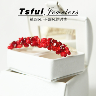  TS情迷-高端工艺彩石盘发梳 新娘结婚头发饰品 韩国插梳正品包邮