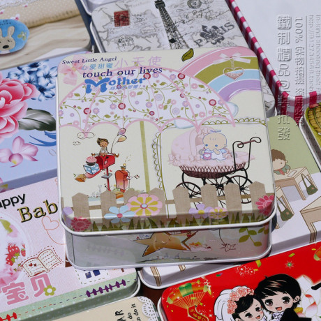 宝宝满月诞生礼喜糖盒子 铁盒 喜蛋包装礼盒 可