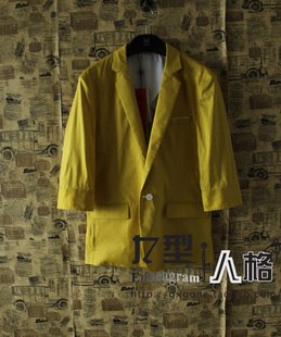  【专柜正品】gxg男装13新款 春装时尚帅气款黄色休闲西服31701021