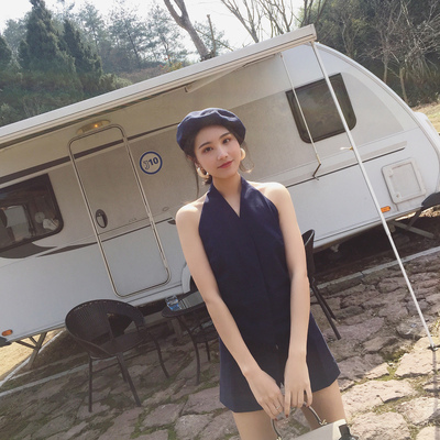 贝雷帽女春夏季薄款亚麻透气秋韩版百搭软妹帽日系画家帽网红帽子