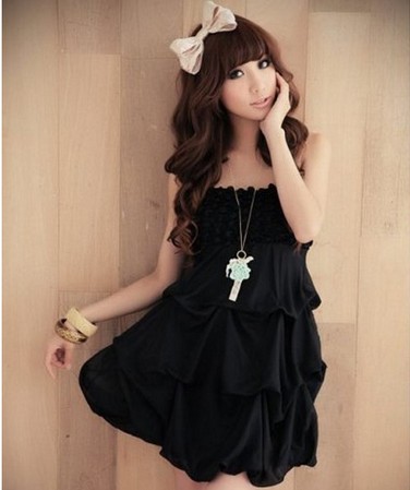 吊带裙淑女抹胸裙...