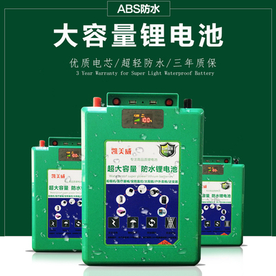 12v锂电池大容量户外防水80a100ah120a200a超轻聚合物动力锂电瓶