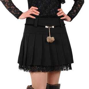  包邮秋冬季女装毛呢半身裙大摆裙短裙呢子百褶裙靴裙休闲裙A字裙