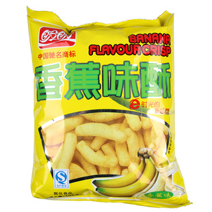  【福强超市】盼盼膨化食品 麦香香蕉酥 105g 美味休闲零食
