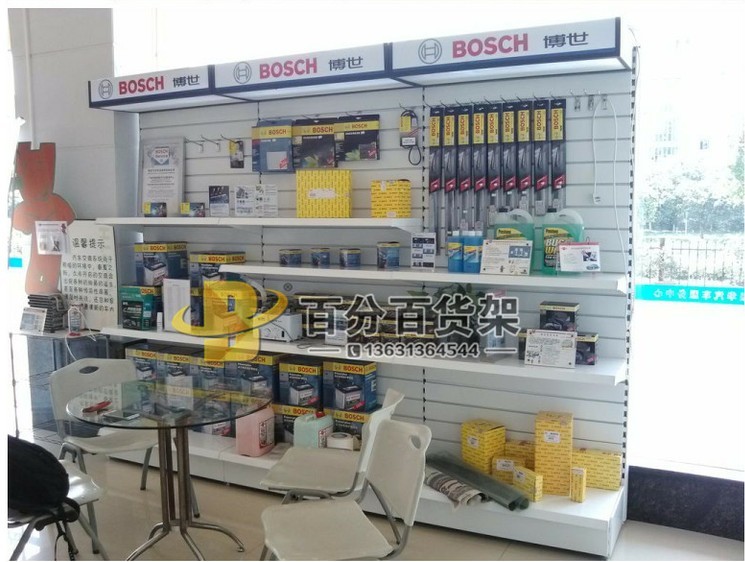 白色槽板架 有灯箱 有层板 坑板 五金架 博世bosch展架 汽配展架|ruв категории коммерческий/офисная мебель, полки/витрина, бутик - витрина/витрина - от Buy2taobao.com для оказания профессиональной услуги покупки агента Taobao