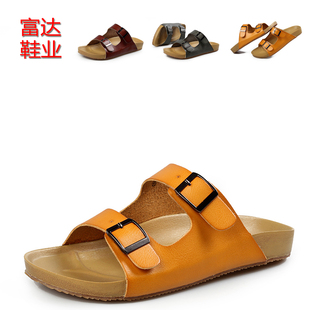  夏季男士沙滩凉鞋 休闲家居凉拖鞋男潮 夏天真皮懒人套趾男鞋子