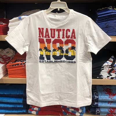 19夏季新款 纽约大宝 Nautica/诺帝卡 男士印花圆领棉短袖T恤合集