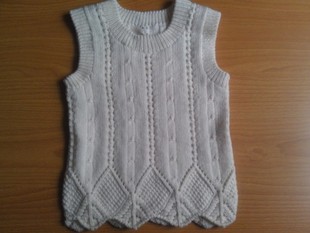 纯手工编织<em>儿童毛衣</em>新款宝宝<em>手编背心</em>羊毛绒2