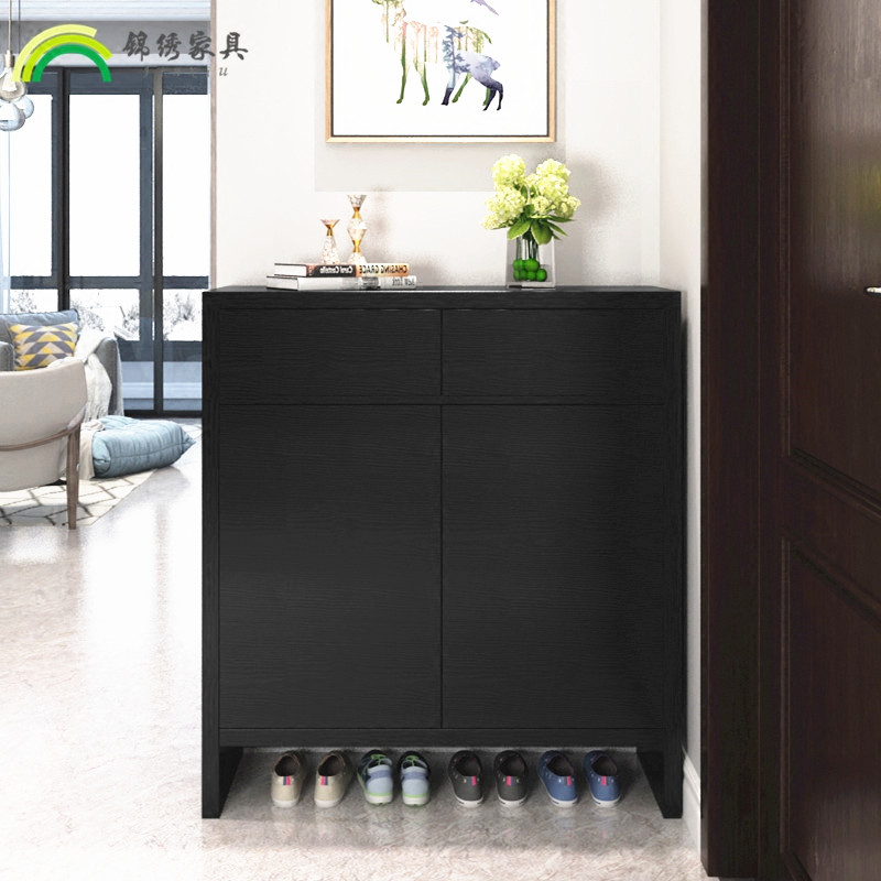 Customized furniture Black oak Wood color Shoe cabinet Sideboard Entrance Storage Double Door Northern Europe modern Simplicity whole countryin the Residential furniture , Cabinet , Shoebox category - from Buy2taobao.com to provide professional Taobao agent buy service
