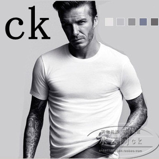  CK 男士T恤 正品 短袖 圆领男式百搭纯色打底衫 纯棉calvin klein