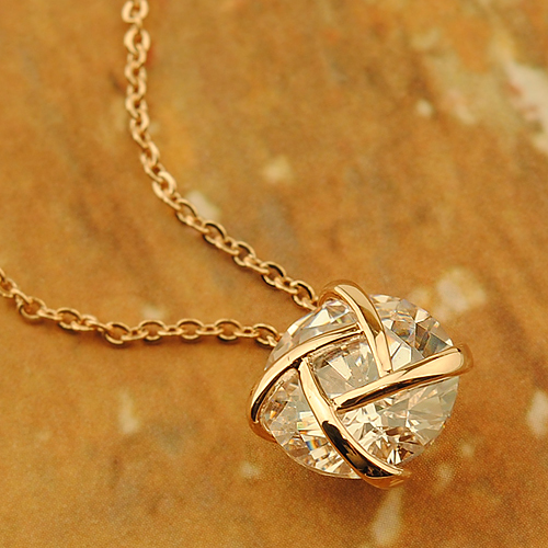 韩国水晶项链女短款...