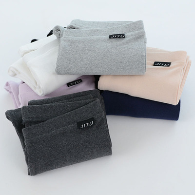 纯棉打底裤女 2018春秋季新款加大码200斤胖MM肤色弹力显瘦九分裤