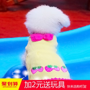 B仓包邮|宠物狗裙子 泰迪衣服冬狗狗连衣裙 粉色小狗草莓裙秋冬|msdalam kategori haiwan peliharaan/makanan haiwan dan bekalan, Haiwan pakaian dan aksesori, haiwan pakaian/baju hujan - dari Buy2taobao.com untuk memberikan perkhidmatan ejen Taobao profesional membeli
