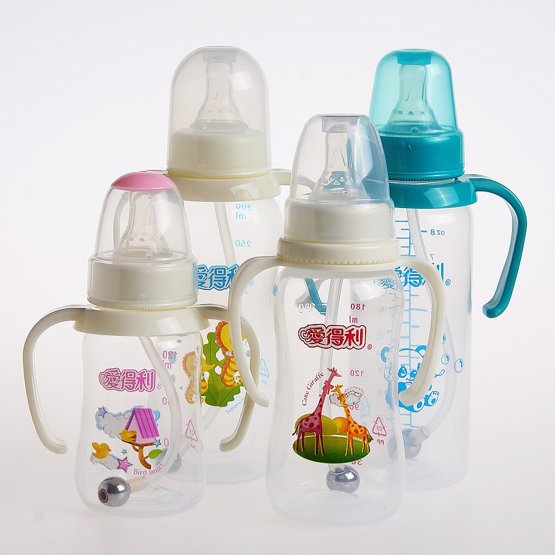 Love profit Arc-shaped standard caliber Handle straw nipple PP Feeding bottle 120/180/300ml A68in the Diapers/Care/Feeding/Push lathe , Feeding bottle/Bottles related , Feeding bottle category - from Buy2taobao.com to provide professional Taobao agent buy service