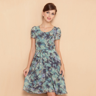 【图】<em>凯撒女装</em> 夏装新款高档品牌印花连衣裙