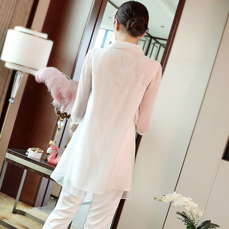 汉服女中国风简约2019夏装刺绣修身改良旗袍新式唐装中长款上衣女|ruв категории Женская одежда, костюм/национальная одежда/театр костюм, костюм/китайский стиль одежды, пальто - от Buy2taobao.com для оказания профессиональной услуги покупки агента Taobao