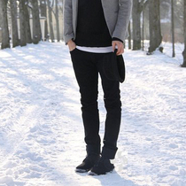 针织衫<em>搭配</em>_青少年冬美特斯邦威男装男士v领针