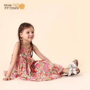  [pptown]夏季爆款女童吊带裙夏装韩版儿童连衣裙公主裙童装0424