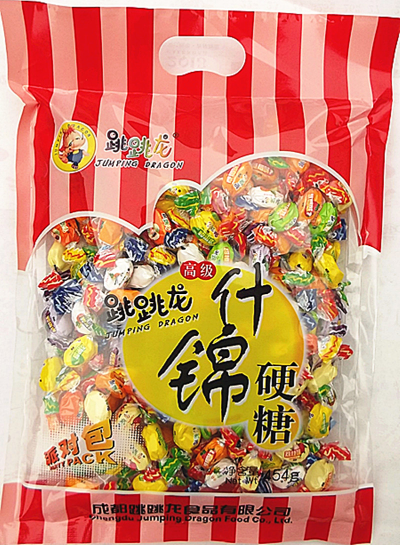 【天天特价】零食 糖果 跳跳龙什锦硬糖 混合水果味糖果454g