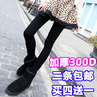  秋冬季款女士加厚打底裤踩脚铅笔裤九分裤子显瘦腿丝连裤袜保暖裤