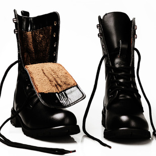  【天天特价】英伦潮靴牛皮军靴子真皮马丁靴情侣靴女皮鞋机车靴子