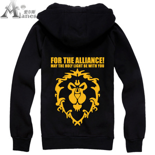 Ane 魔兽世界卫衣开衫秋装WOW狮子联盟标志