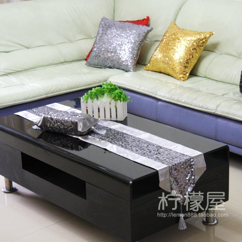 Round Sequin Table Runner Imitation silk double silvery Luxurious high-grade European Table Runner Table cloth placematin the Home Fabric , Table cloth , Table flag category - from Buy2taobao.com to provide professional Taobao agent buy service