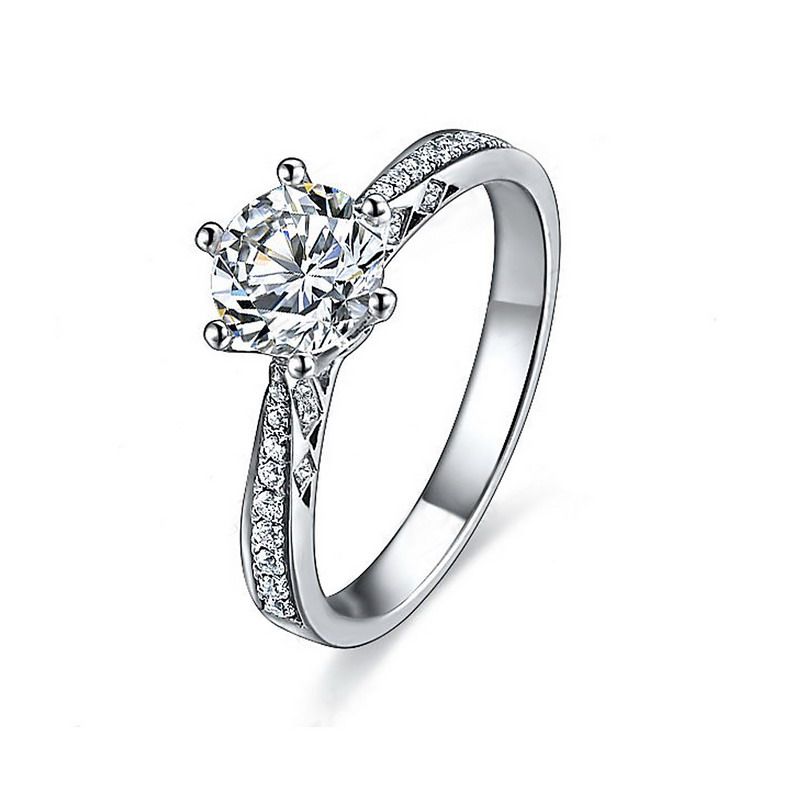 Zoccai destined to love F-G-50 female ring loose diamonds diamond 18K white gold diamond wedding ring authentic