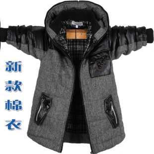  小喜儿年冬装新款儿童棉衣男童皮棉衣棉风衣加厚童装外套2083