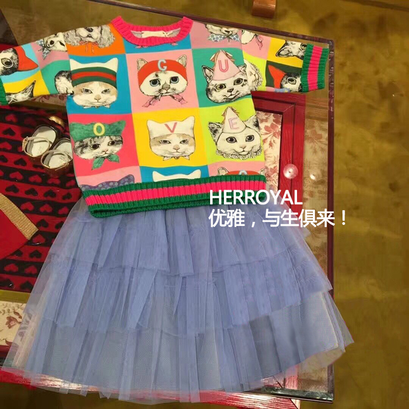 現貨HERROYAL2019春裝 爆美女童兒童裝貓咪衛衣上衣蓬蓬紗公主裙在類目 童裝/嬰兒裝/親子裝, 衛衣/絨衫中 - 來自Buy2taobao.com提供專業的淘寶代購服務