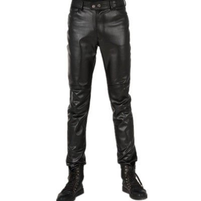 2013 new style fashionable men's pants, men's Korean slim men's leather pants feet pants tight male trousers