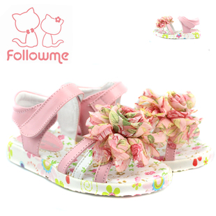  富罗迷 夏款 童鞋 女童凉鞋 羊皮绣花凉鞋公主鞋 韩版 潮儿童