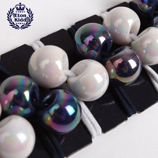  伊顿纪德英伦儿童女童发饰发绳 马尾珠 13I204（10件装）