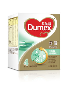  Dumex/多美滋进口奶源金装优阶儿童配方奶粉400g 4段 儿童奶粉