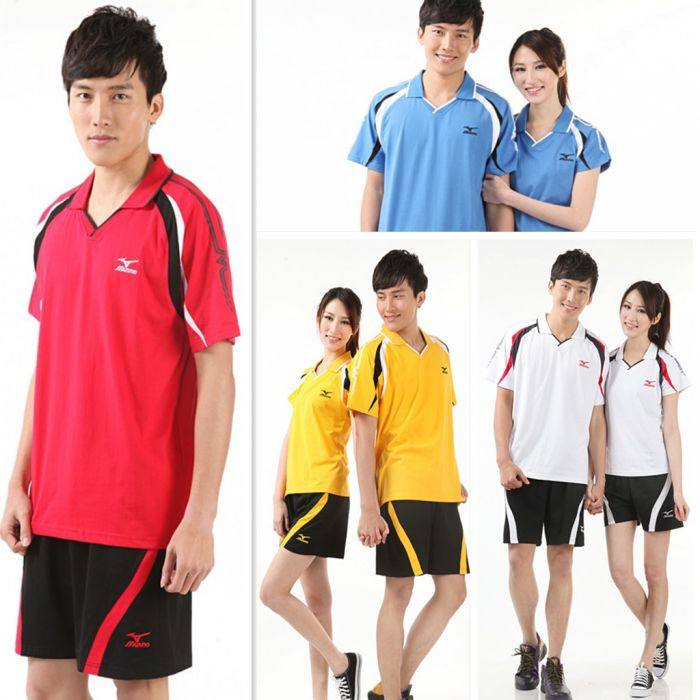 Mizuno new cotton men 's/women's volleyball clothing contest suit child size, invoice printing