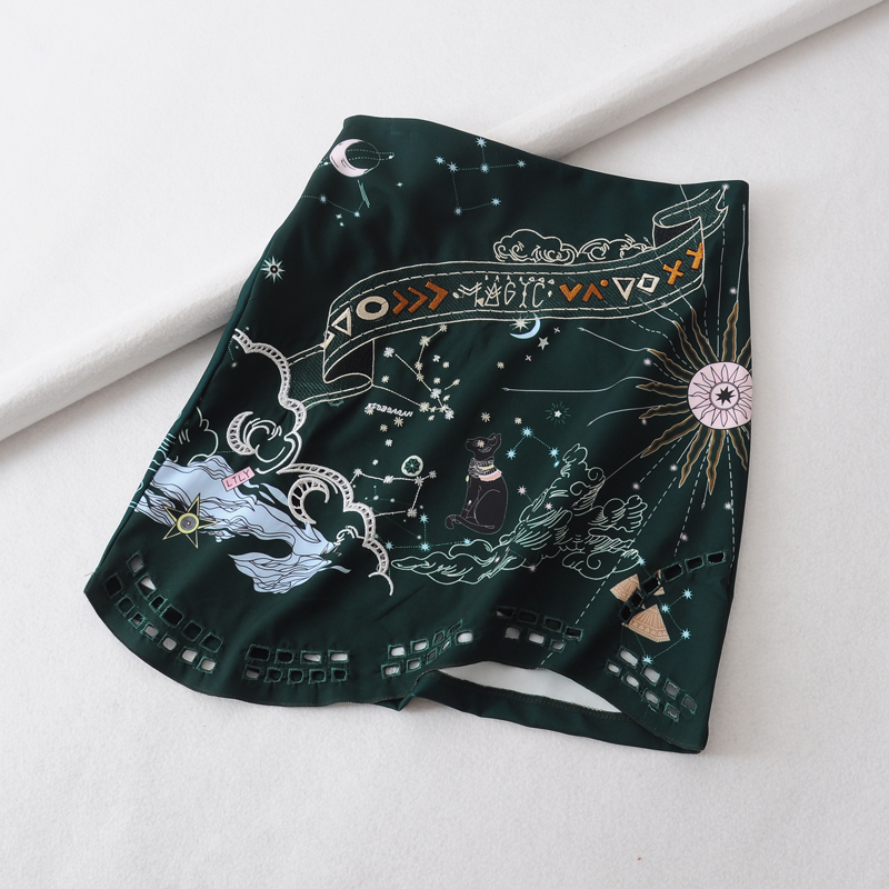 國內單 浪漫唯美!星空刺繡波浪下擺時尚百搭A字半身裙在類目 女裝/女士精品, 半身裙中 - 來自Buy2taobao.com提供專業的淘寶代購服務