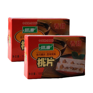  重庆特产 四川传统点心糕点川洲牌合川桃片 小盒装香甜口味 100克