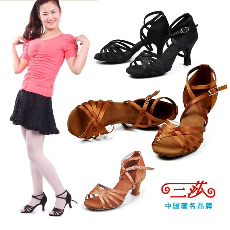 Three Shakespeare Satin Toe Sandals Dancing shoes High-heeled Middle heel indoor Dancing shoes non-slip comfortable Dancing shoesin the Sports/Yoga/Fitness/Fans supplies , Dance/Aerobics/Gymnastics , Latin , Latin shoes category - from Buy2taobao.com to provide professional Taobao agent buy service