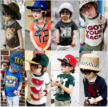 Special love children Babe 2013 summer Korean version of the new cartoon baby children Boys Girls short-sleeved T-shirt