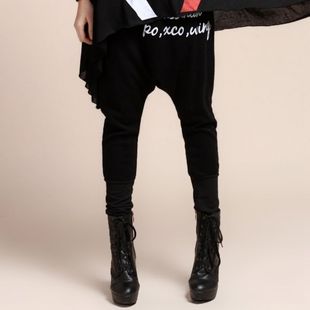  韩版时尚宽松大码哈伦裤小脚休闲裤长裤女裤子大裆裤街舞裤潮春装