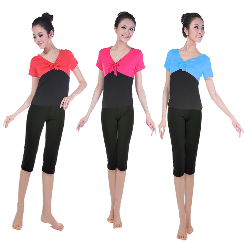 square Dance Costume suit bow new pattern Short sleeved jacket Latin Dancing clothes Pants Two piece set Fitness wearin the Sports/Yoga/Fitness/Fans supplies , Dance/Aerobics/Gymnastics , Latin , Latin dance costumes category - from Buy2taobao.com to provide professional Taobao agent buy service