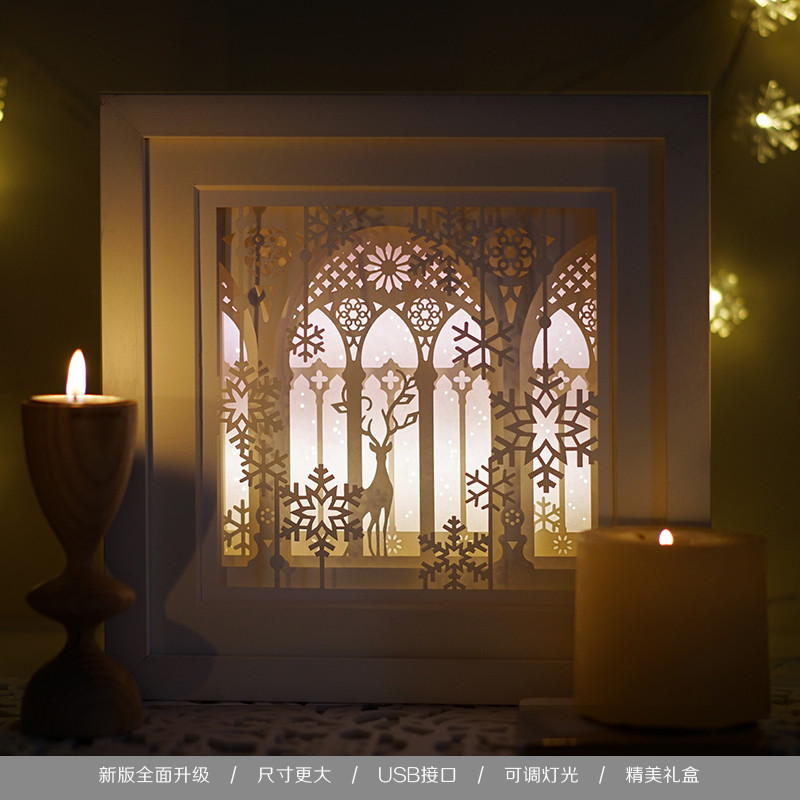 byears White night Light Paper carving Snowflake LED literature originality A birthday present bedroom desk Night lightin the Festive supplies/Gift , Light , Creative/Design lights category - from Buy2taobao.com to provide professional Taobao agent buy service